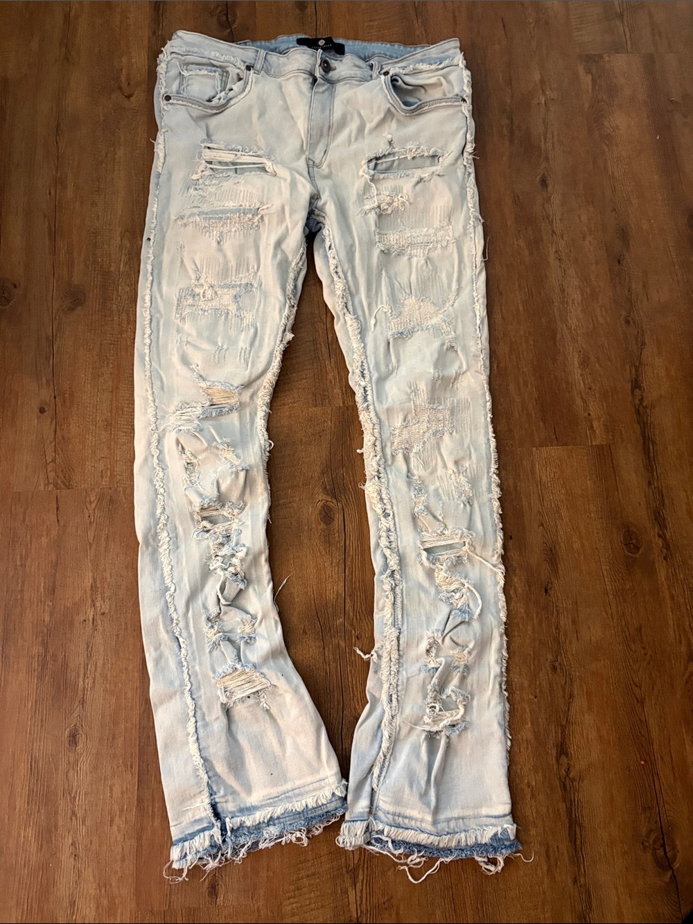 Focus Distressed Light Blue Men’s Straight Jeans
